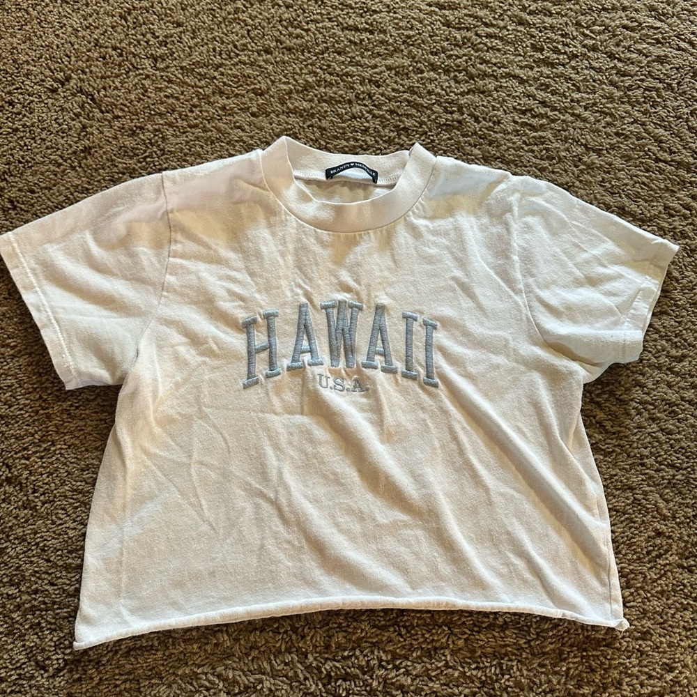 Brandy Melville Cream Graphic Tee